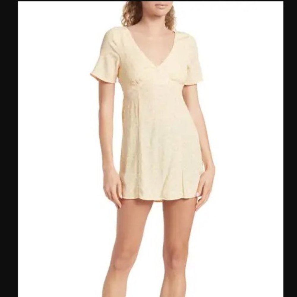 Elodie  Yellow Cutout Mini Dress